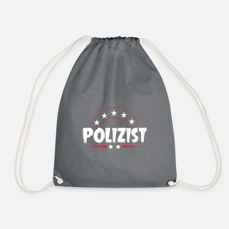 Polizist Beruf - Turnbeutel - Grau