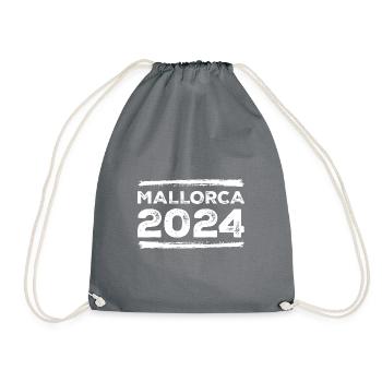 Mallorca 2024 Saying - Drawstring Bag - grey - Front