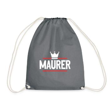 Maurer Beruf - Turnbeutel - Grau - Vorne