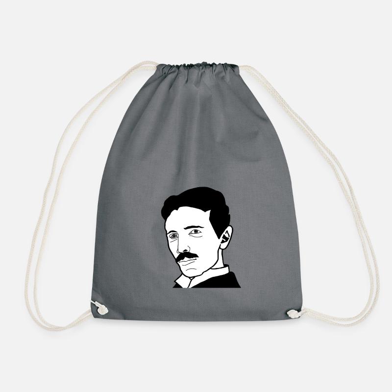 Nikola Energy Frequency Vibration Design - Drawstring Bag - grey