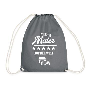 Bester Maler Azubi Meister Chef Lehrling Lackierer - Turnbeutel - Grau - Vorne