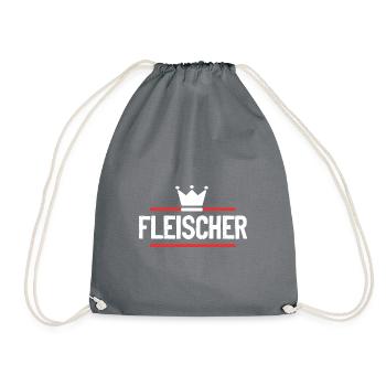 Fleischer Beruf - Turnbeutel - Grau - Vorne