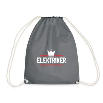 Elektriker Beruf - Turnbeutel - Grau - Vorne
