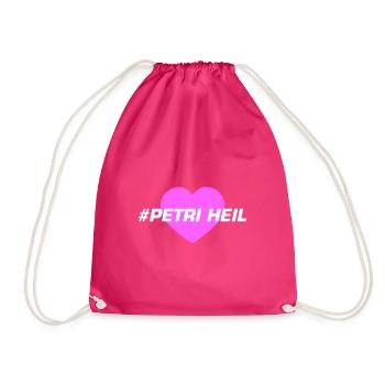 Petri Heil Pêche au cœur - Sac de sport léger - fuchsia - Devant