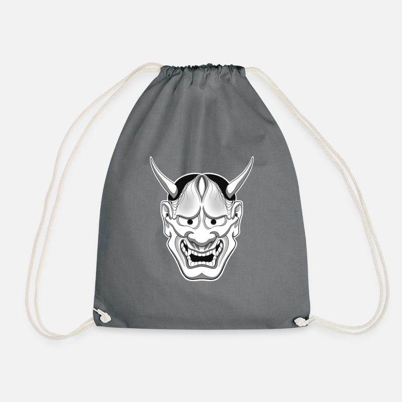 Hannya Maske - Turnbeutel - Grau