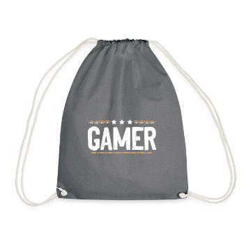 Gamer Beruf - Turnbeutel - Grau - Vorne