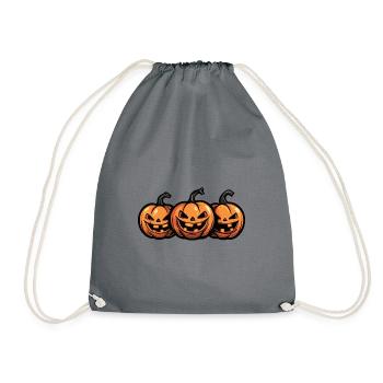 Pumpkin Halloween Comic Party - Drawstring Bag - grey - Front