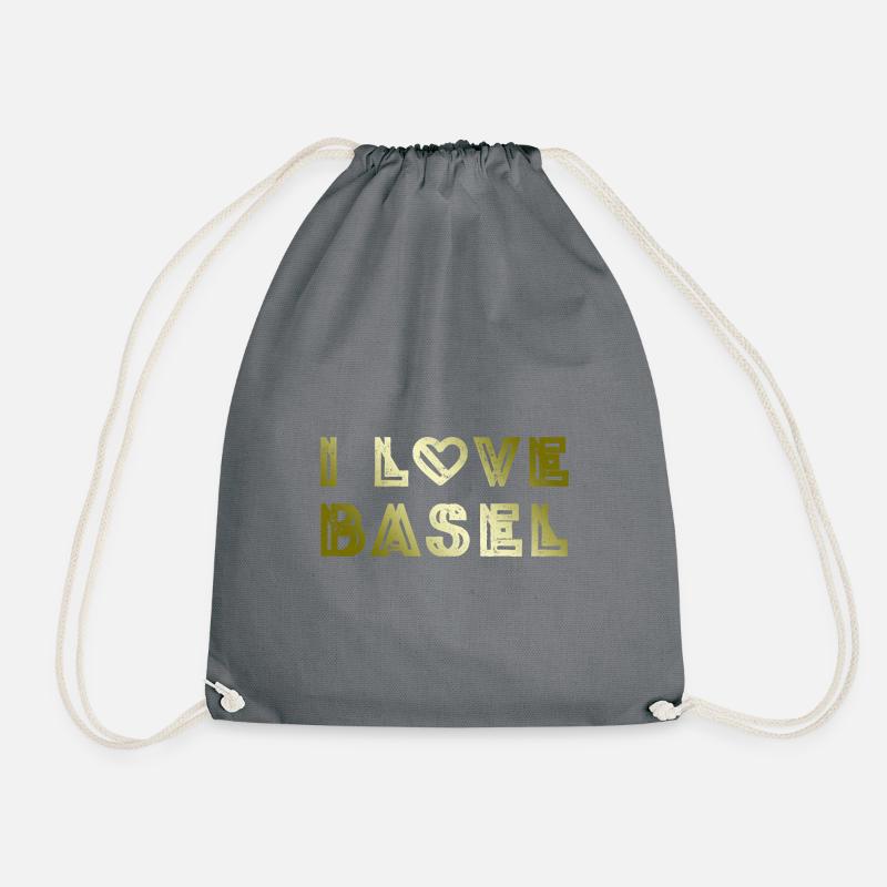 I Love Basel - Turnbeutel - Grau