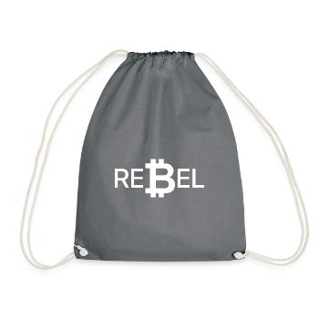 Bitcoin BTC Rebel - Digital Gold Asset - Drawstring Bag - grey - Front