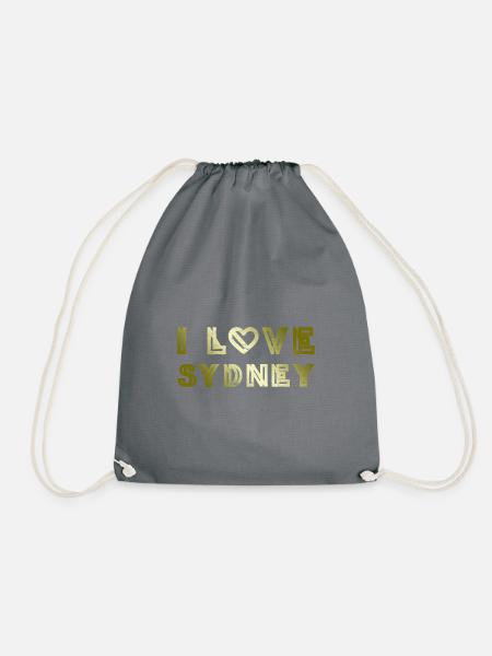 I Love Sydney - Turnbeutel - Grau