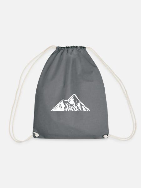 Montagne Silhouette Symbole Montagnes - Sac de sport léger - gris