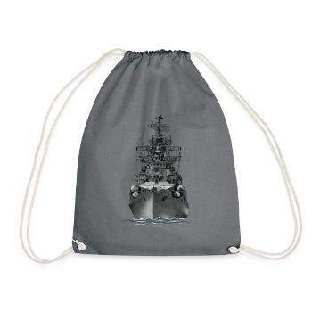 Ship - Drawstring Bag - grey - Front