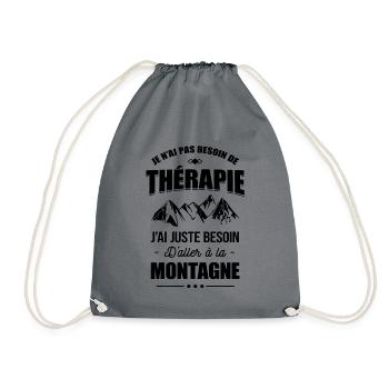 PAS BESOIN DE THÉRAPIE - BESOIN DE MONTAGNE - Sac de sport léger - gris - Devant