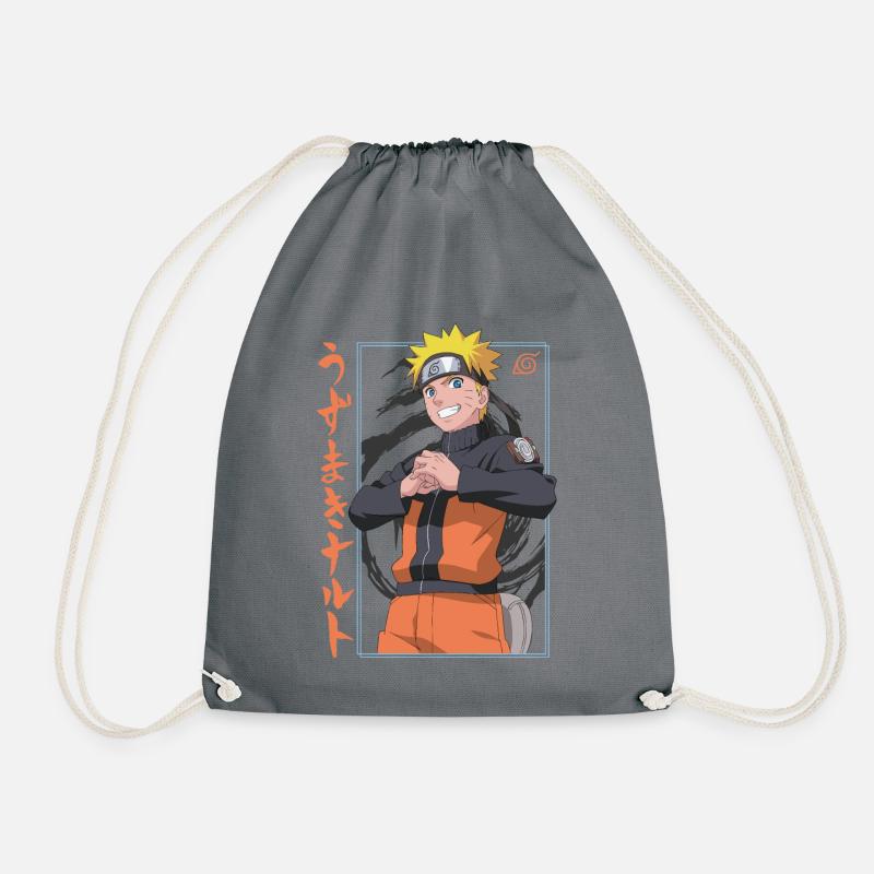 Naruto Shippuden Design Avec Lettrage - Sac de sport léger - gris