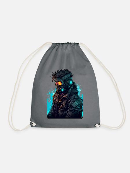 Cyberspace Hacker - Turnbeutel - Grau