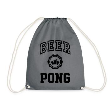 Bier Pong Uni - Turnbeutel - Grau - Vorne