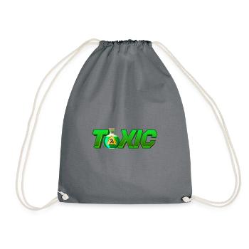 TOXIC Toxic | giftig toxisch - Turnbeutel - Grau - Vorne