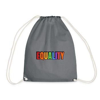 EQUALITY Regenbogen - Turnbeutel - Grau - Vorne