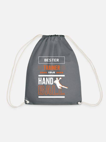 Handball Trainer bester Handballtrainer Handballer - Turnbeutel - Grau
