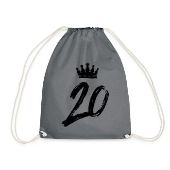 Couronne de 20 chiffres - Sac de sport léger - gris - Devant