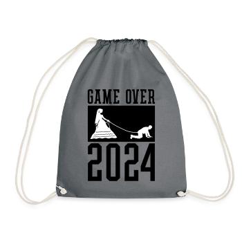 Game Over 2024 Hochzeit - Turnbeutel - Grau - Vorne