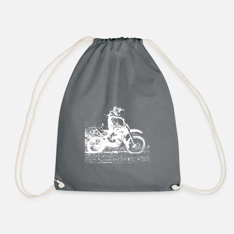enduro negative - Drawstring Bag - grey
