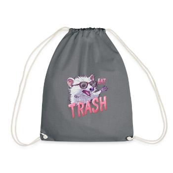 Trashy Opossum - Turnbeutel - Grau - Vorne