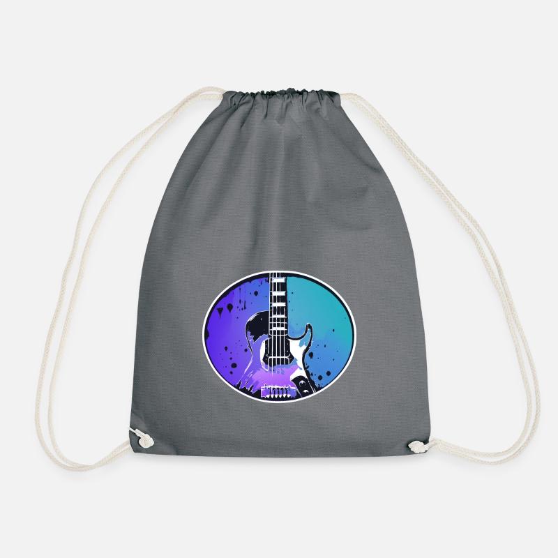 Gitarre - Turnbeutel - Grau
