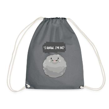 Kids Gift Planet Space galaxy sayings - Drawstring Bag - grey - Front
