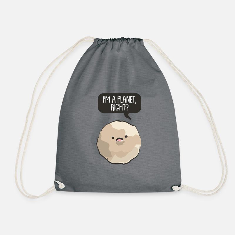 Planet Gift Kids Comic Speech Bubble Moon Mars - Drawstring Bag - grey