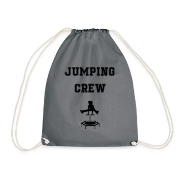 jumping trampolin girl jumpen jump Geschenk - Turnbeutel - Grau - Vorne