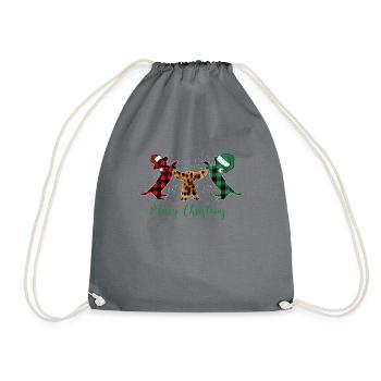 Joyeux teckel de Noël - Sac de sport léger - gris - Devant