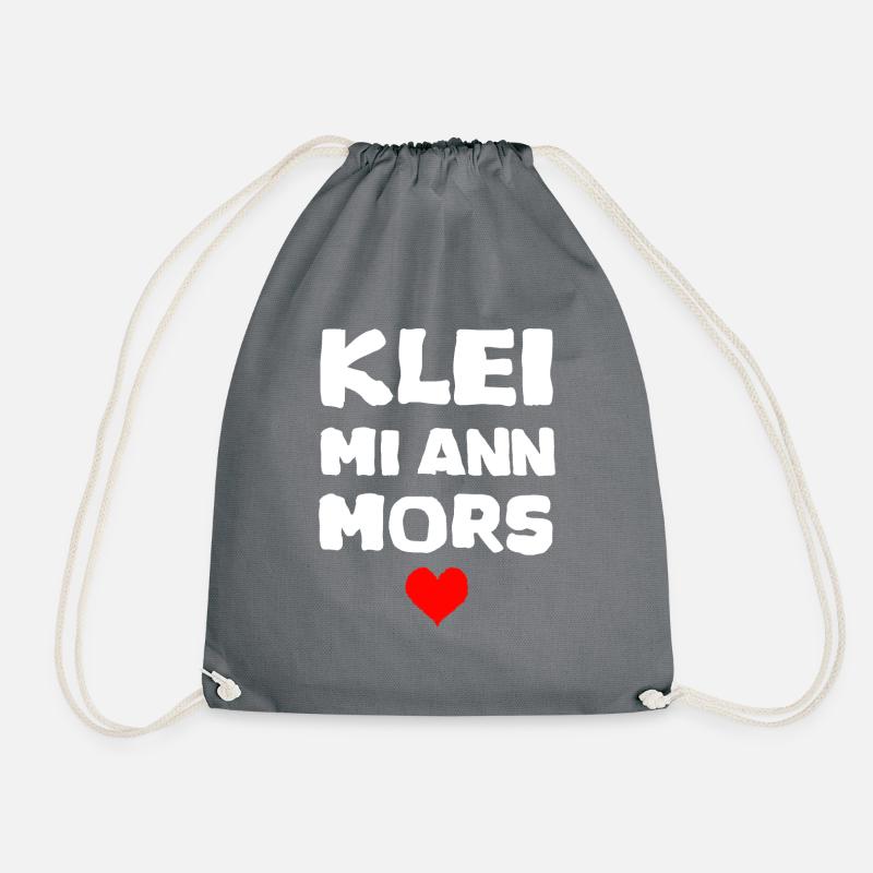 Norddeutsch Platt Spruch Geschenk klei mi - Turnbeutel - Grau