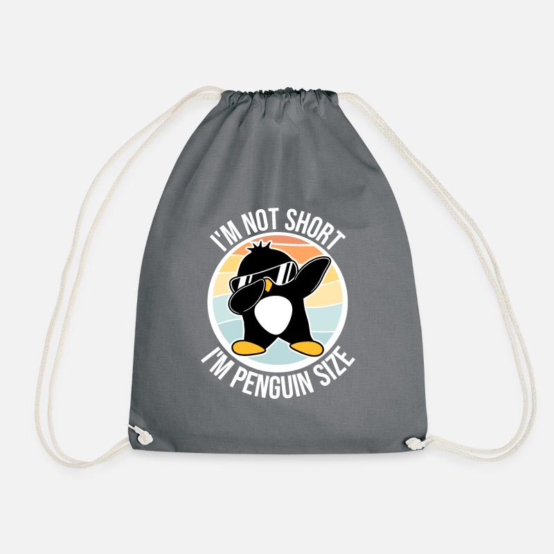 I'm Not Short I'm Penguin Size Dabbing Dab Dance - Turnbeutel - Grau