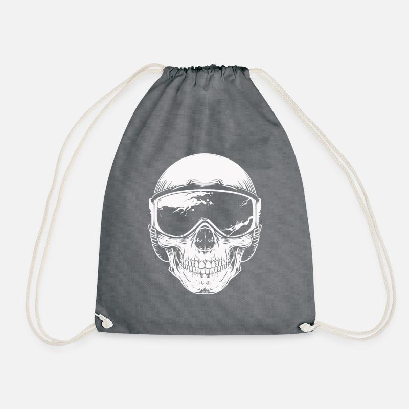 skull biker brille - Turnbeutel - Grau