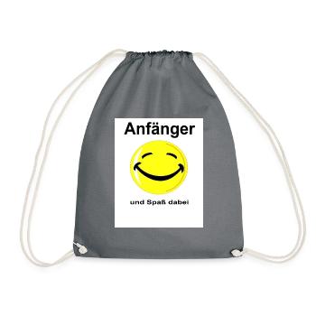 Anfänger und Spass dabei - Turnbeutel - Grau - Vorne