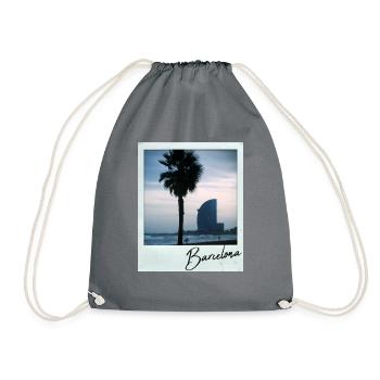 Barcelona Beach - Drawstring Bag - grey - Front