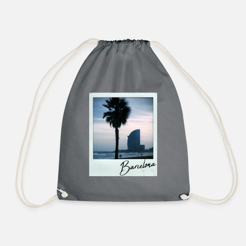 Barcelona Beach - Drawstring Bag - grey