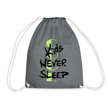 cool Kids never sleep - Turnbeutel - Grau - Vorne