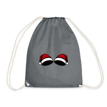 Chapeau de Noël Bonnet de Noël - Sac de sport léger - gris - Devant