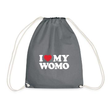 I love my Womo - Turnbeutel - Grau - Vorne