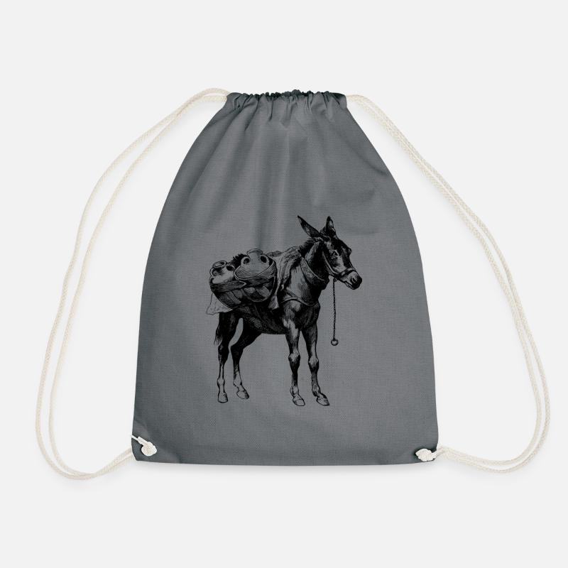 ass - Drawstring Bag - grey
