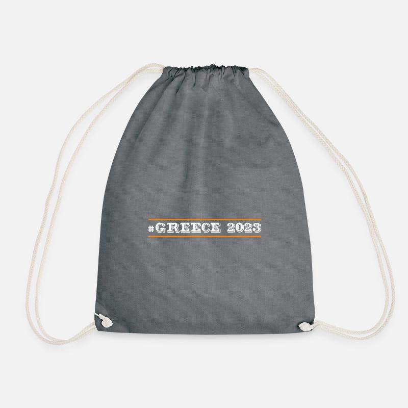 Greece 2023 - Drawstring Bag - grey