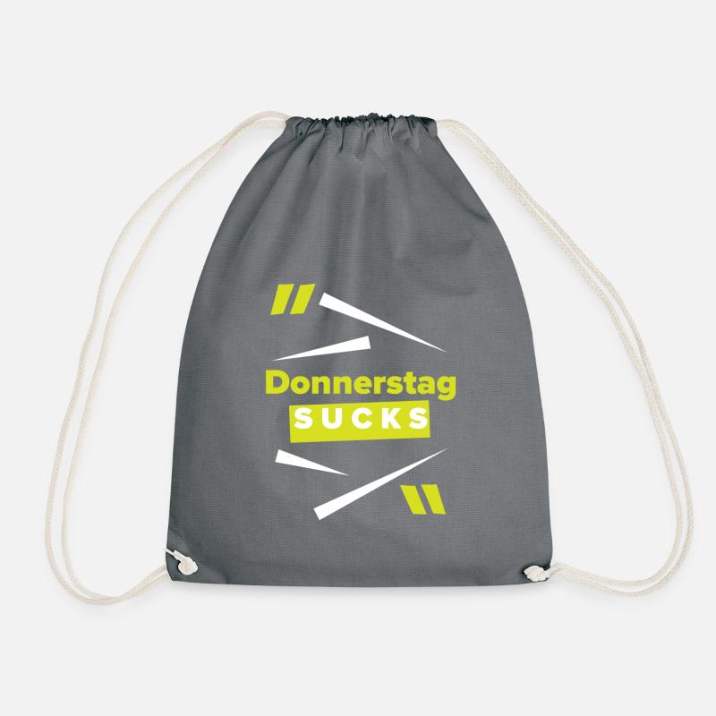Donnerstag sucks oder ist er Dein Lieblingstag? - Turnbeutel - Grau