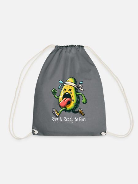 Avocado-Athlet - Turnbeutel - Grau