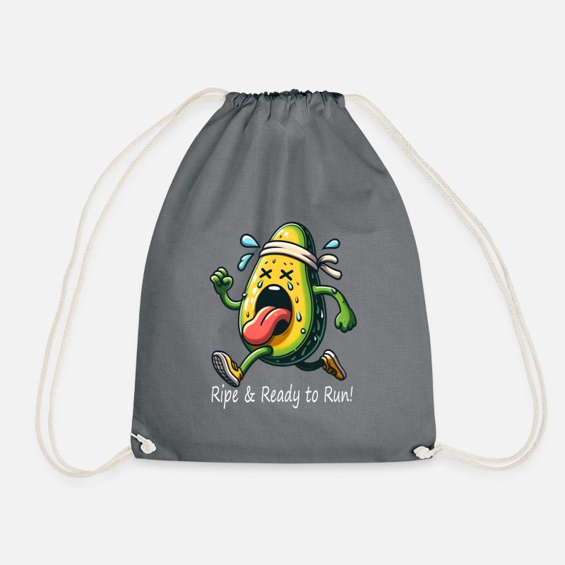 Avocado-Athlet - Turnbeutel - Grau