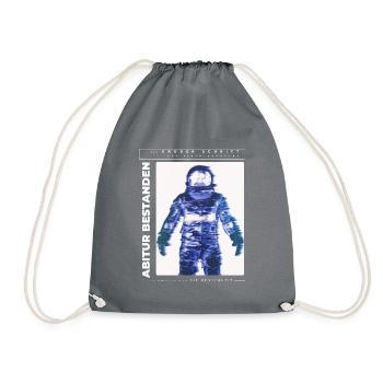 Abi bestanden Astronaut Abitur Abiturienten lustig - Turnbeutel - Grau - Vorne