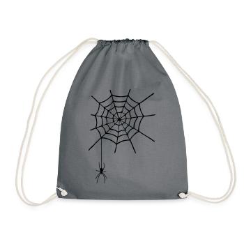 Cobweb with spider - Drawstring Bag - grey - Front