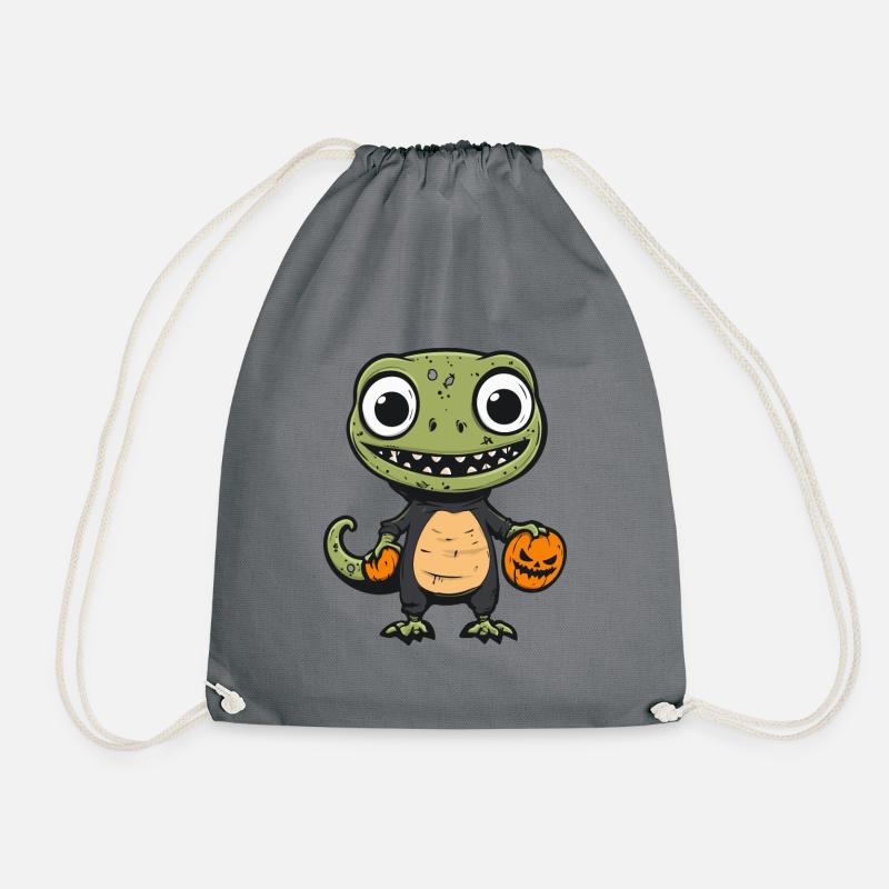 Echse Halloween Zombie - Turnbeutel - Grau