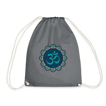 Symbole Om - Aum - Yoga - Méditation - Energie - Sac de sport léger - gris - Devant